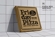 Pizza Box Mockup, a Cups & Container Mockup by eezo (Thumbnail 1 of 5)