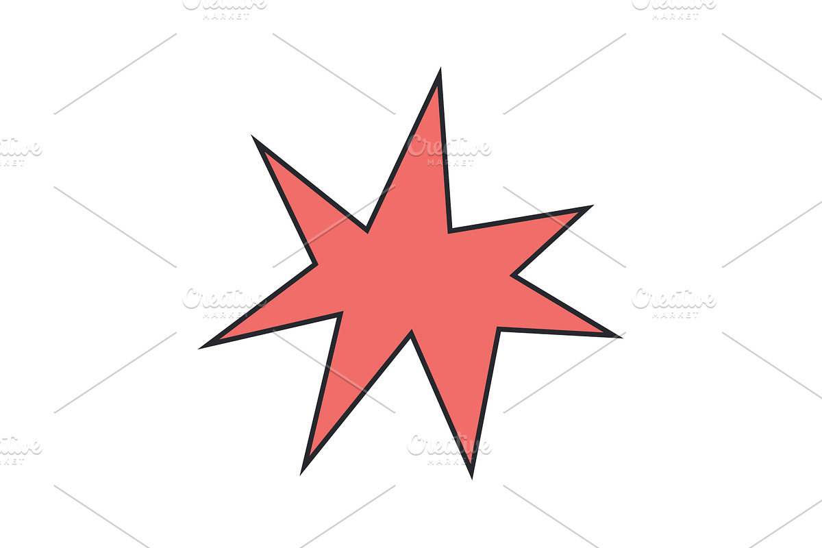 Irregular star shape icons, an Object Graphic by Elena Pimukova (Photo 15 of 16)