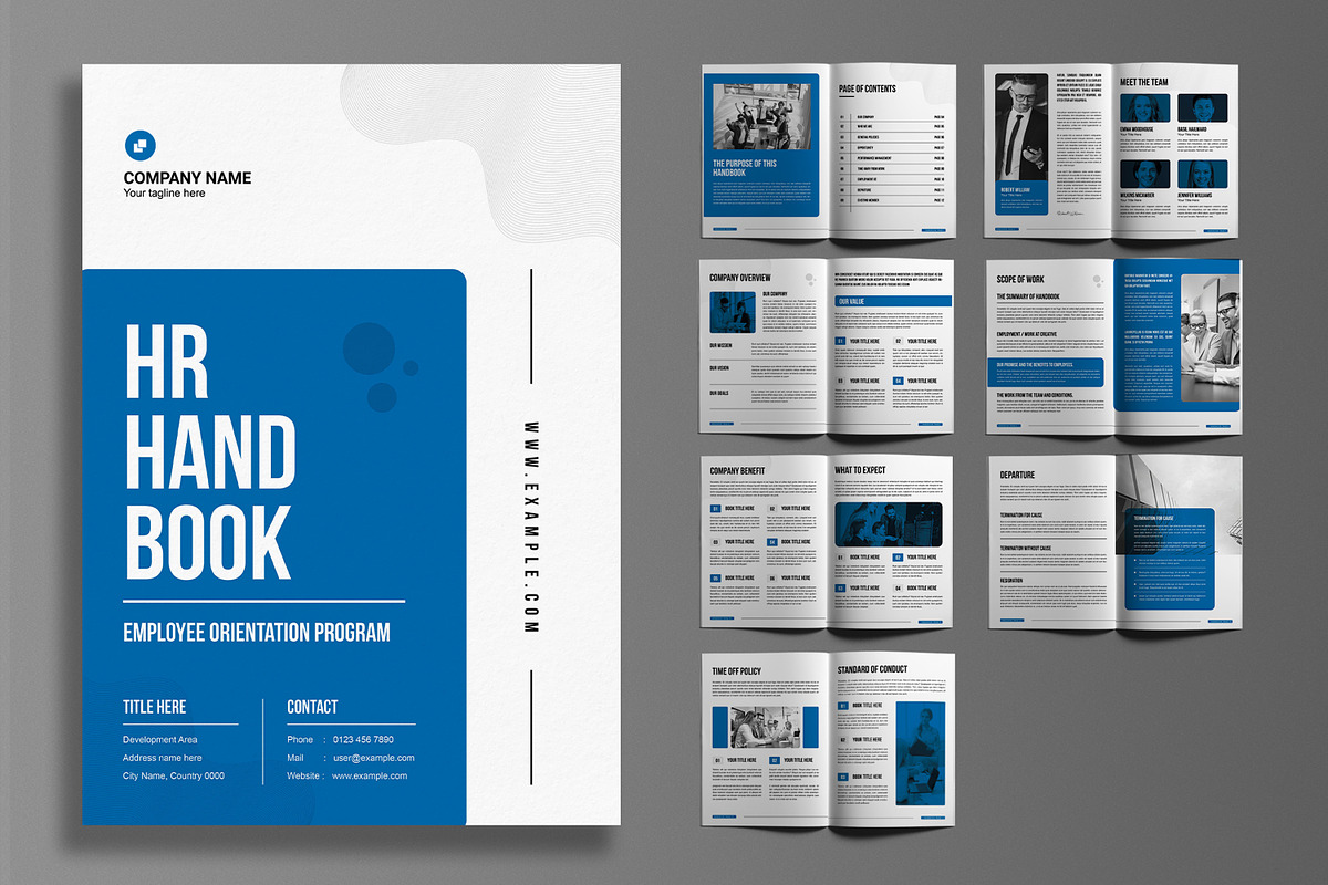 Employee Handbook Template, a Brochure Template by MightyDesign (Photo 1 of 6)