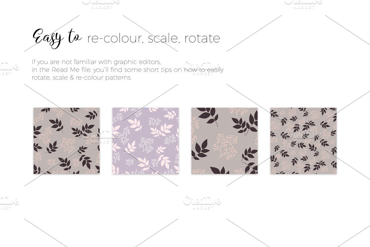 Blush Foliage, elegant patterns, a Pattern Graphic by NKTN graphics (Photo 5 of 10)