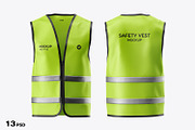Safety Vest Uniform Mockup, an Apparel Mockup by RamStudio2 (Thumbnail 1 of 15)