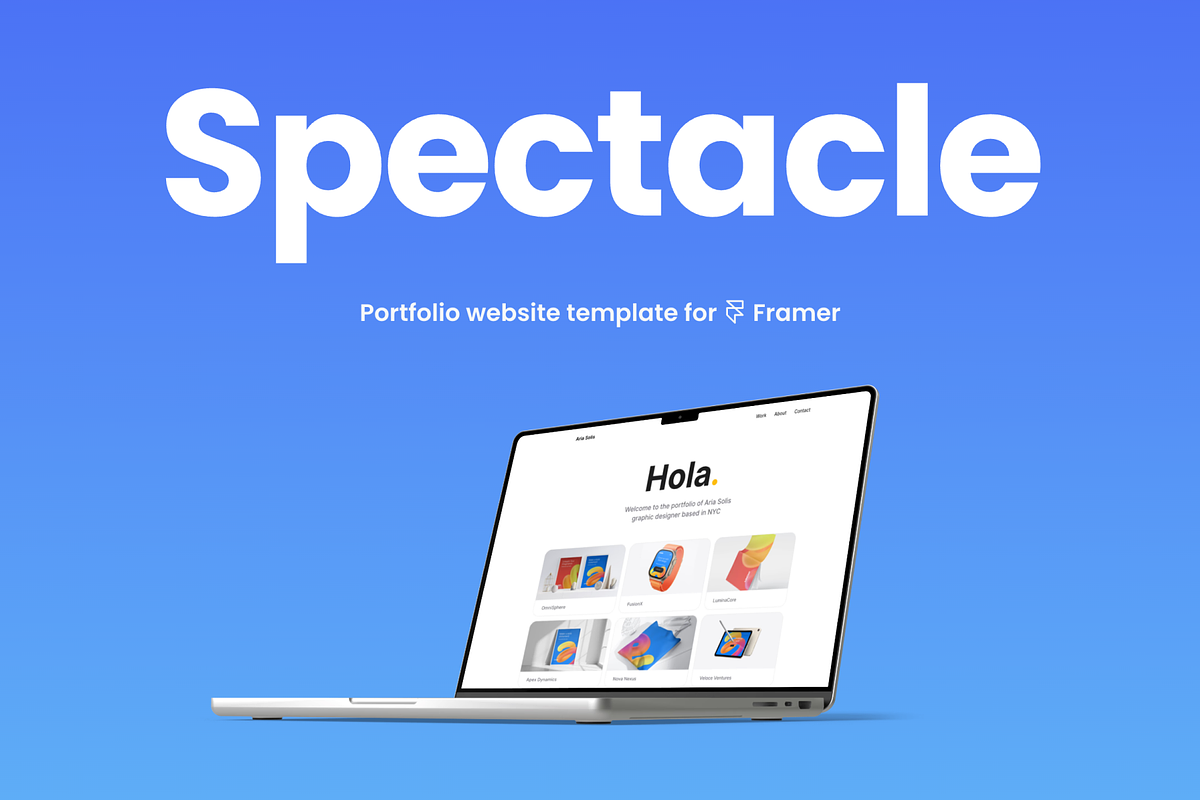 Spectacle Framer Portfolio Website, a Landing Page Template by Craig Barber (Photo 1 of 4)