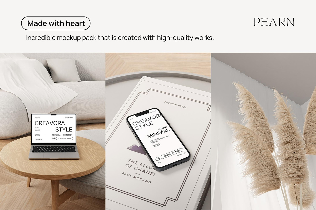 Pearn - Minimal Photo and Mockup, a Device Mockup by Creavora (Photo 3 of 6)