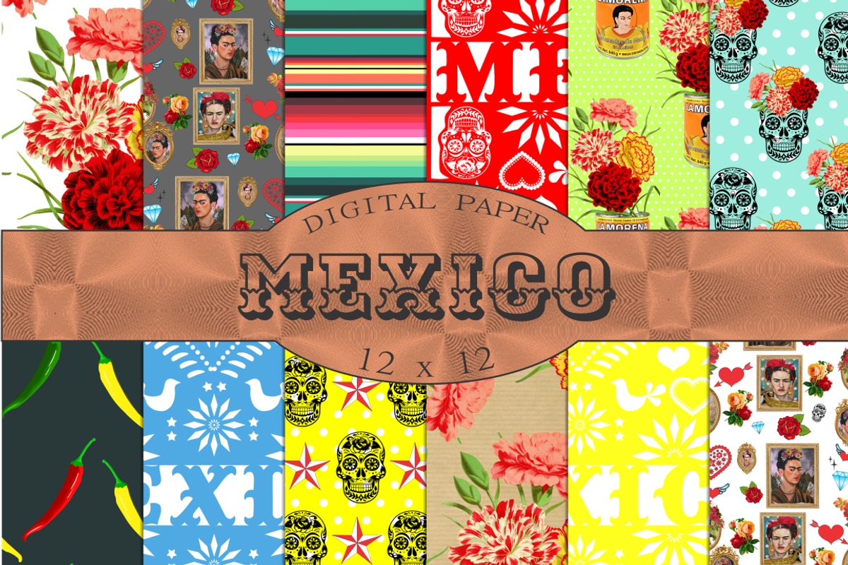Mexican Themed Papers Mexico, a Pattern Graphic by Kiwi Fruit Punch (Photo 1 of 3)
