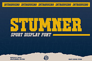 Stumner - Sport Display Font, a Serif Font by Snape Design Studio (Thumbnail 1 of 12)