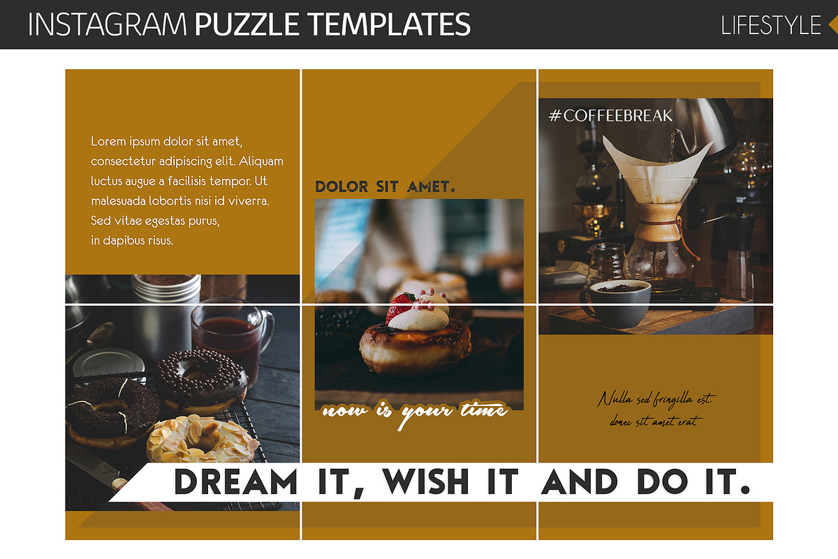 Lifestyle Instagram Puzzle Templates, a Social Media Template by illycreative (Photo 2 of 6)
