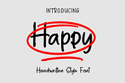 Happy, a Handwritten Font by Gatype (Thumbnail 1 of 10)