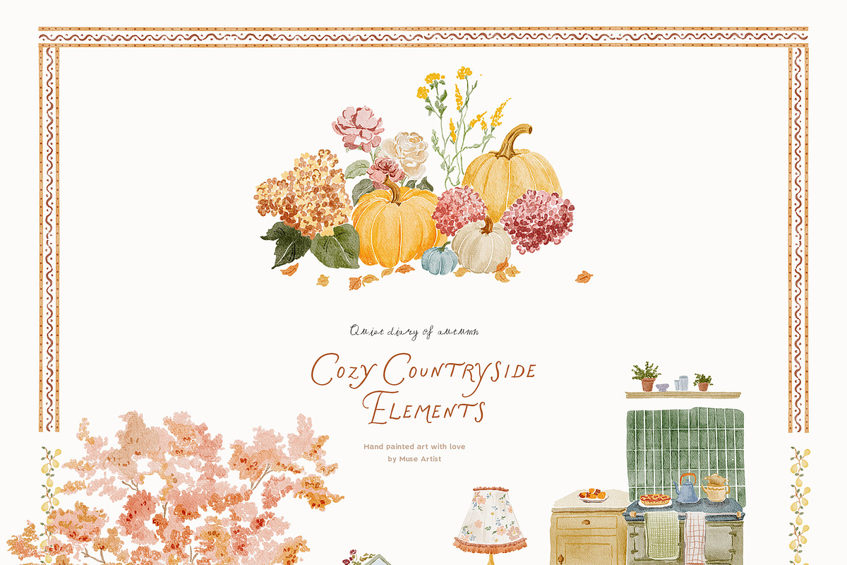 Postcards from Cotswolds Clipart, a Decorative Illustration by Muse Artist (Photo 14 of 23)