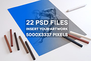 Artist and creative mockup set, a Pens & Pencil Mockup by INTERARTIVITY (Thumbnail 1 of 25)