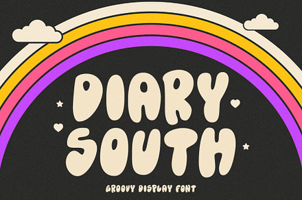 Diary South - Groovy Display Font, a Symbol Font by Prioritype Co