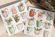 Watercolor Christmas Mugs, a Decorative Illustration by ThaismotaCreativeCo (Thumbnail 6 of 8)