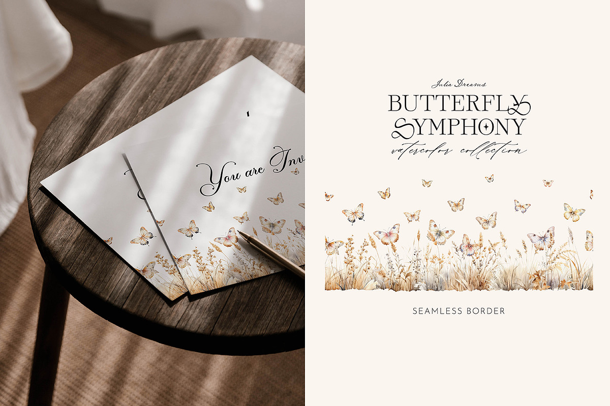 Butterfly Symphony Watercolor, an Object Graphic by Julia Dreams (Photo 7 of 7)