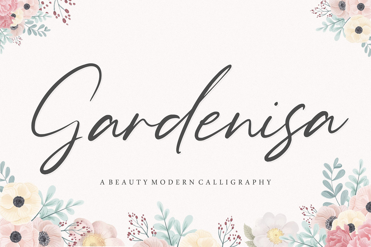 Gardenisa - Modern Calligraphy Font, a Script Font by Balpirick Studio (Photo 1 of 7)