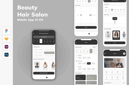 Beauty Hair Salon Mobile App UI Kit