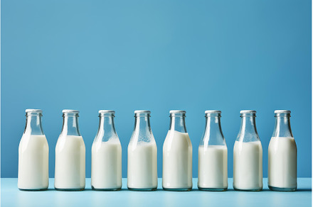 Fragrant Glass bottle milk container, a Food & Drink Photo by Ylivdesign