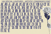 Artistic Condensed Font, a Serif Font by 177Studio (Thumbnail 8 of 8)