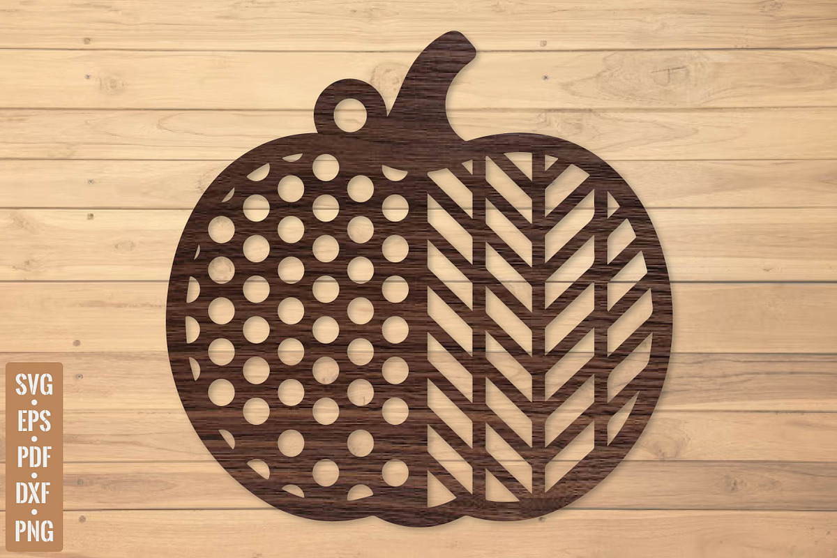 Pumpkin Door Hanger SVG Laser Cut, a Seasonal Illustration by DreamPrint404 (Photo 1 of 3)