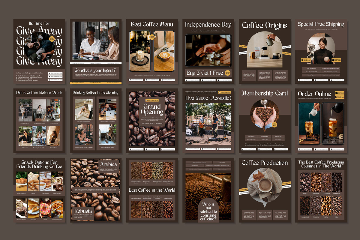Coffee Brown Template, a Social Media Template by Kalubuak (Photo 5 of 10)