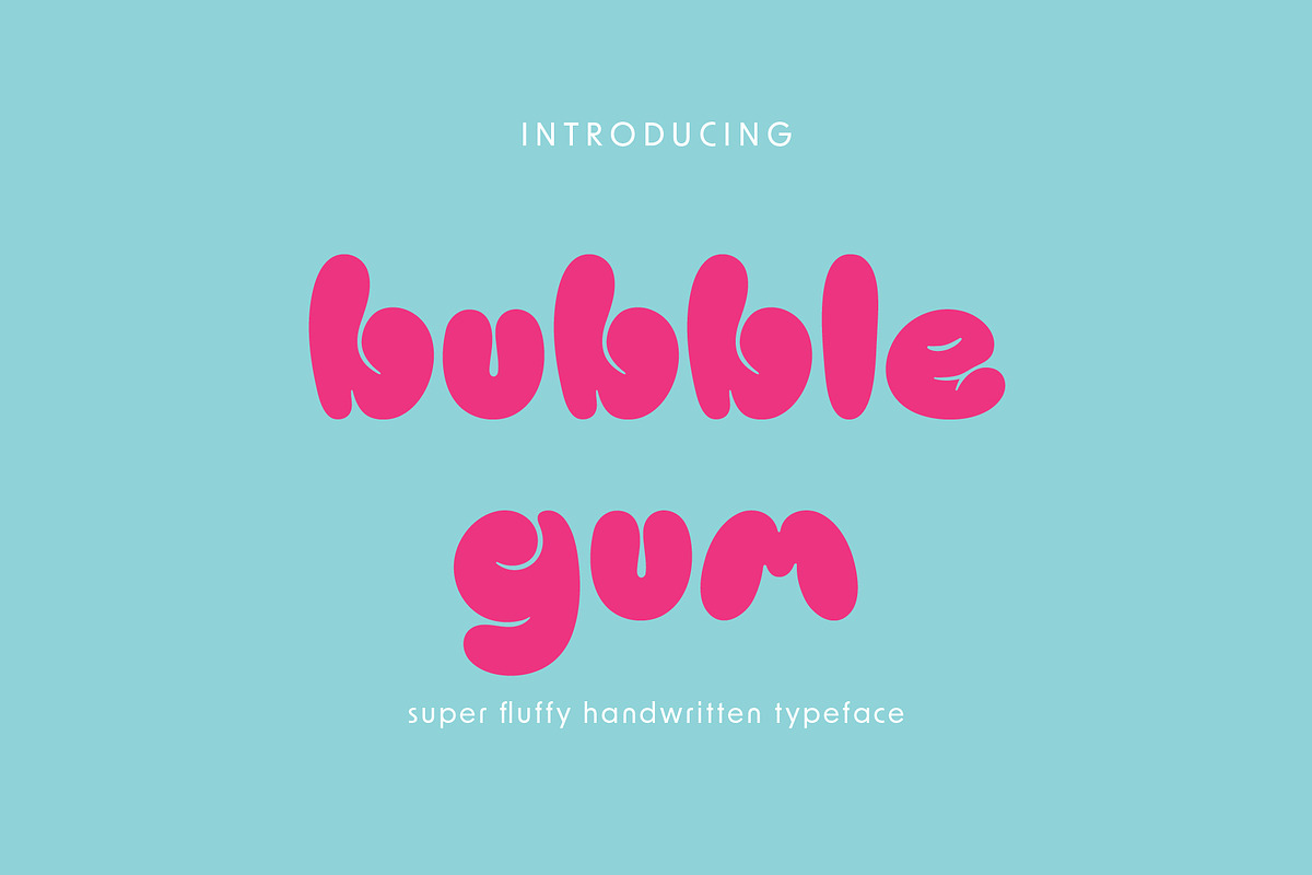 PGR Bubblegum - Bubble Font, a Handwritten Font by Pikgura (Photo 1 of 7)