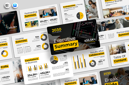Executive Summary - Keynote Template, a Presentation Template by Iqsiart Studio