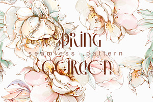 Watercolor flowers bundle