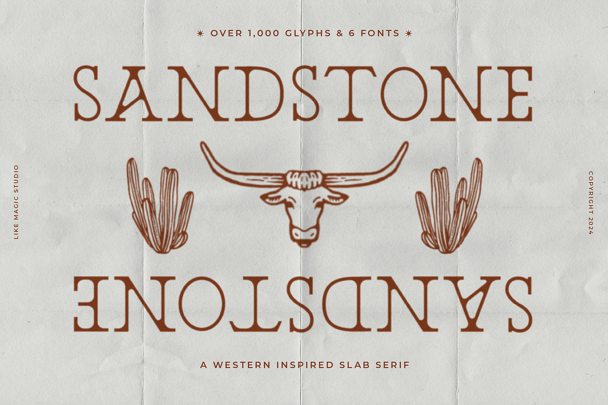 Sandstone - A Western Slab Serif, a Slab Serif Font by Like Magic Studio (Photo 1 of 5)