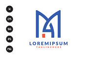 Initial MA or AM letters logo, a Branding & Logo Template by Saba Vector (Thumbnail 1 of 3)