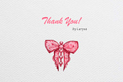 Heart Bows Ribbon Watercolor Clipart, a Decorative Illustration by Fresh art by Larysa (Thumbnail 13 of 13)