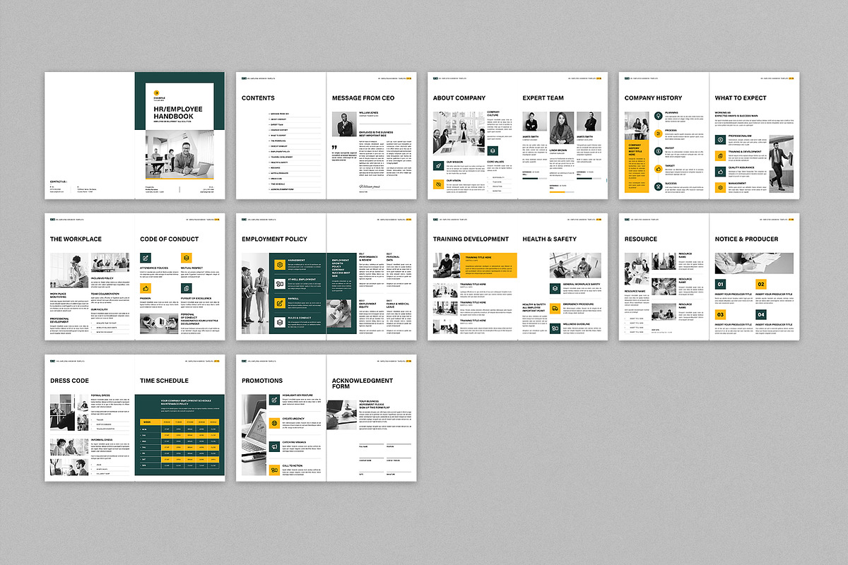 Employee Handbook - InDesign & Canva, a Brochure Template by Work-Envance (Photo 10 of 10)