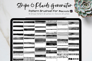 Stripes & Plaids Pattern Brushset
