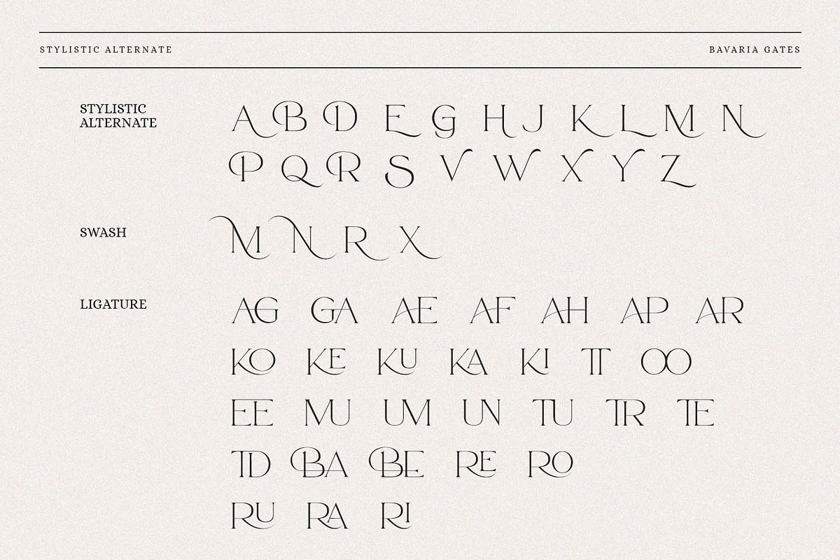 Bavaria Gates Font Family (Updated), a Serif Font by Nathatype (Photo 10 of 10)