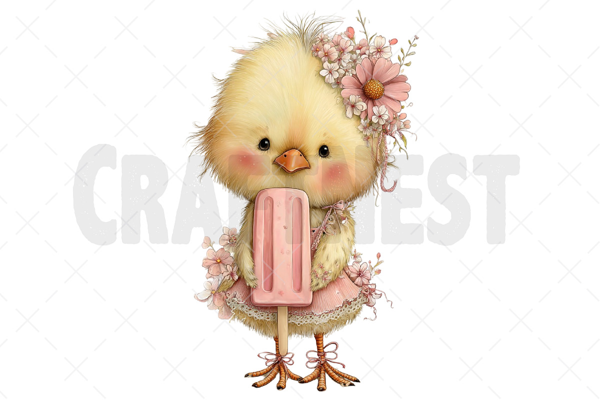 Whimsical Summer Chick Clipart, an Illustration by Craft Nest (Photo 10 of 12)