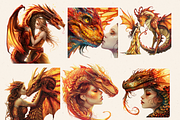 DRAGON FAIRY CLIPART PACK, a Person Illustration by Daring Digies (Thumbnail 4 of 10)