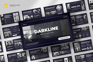 Black Google Slides Template, a Presentation Template by fluffstudio
