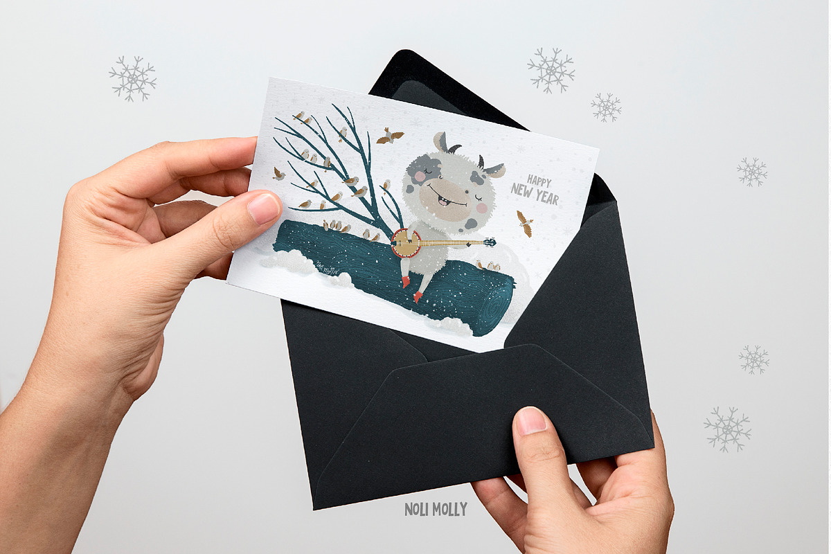 New Year Cows, an Animal Illustration by Noli Molly Store (Photo 4 of 8)