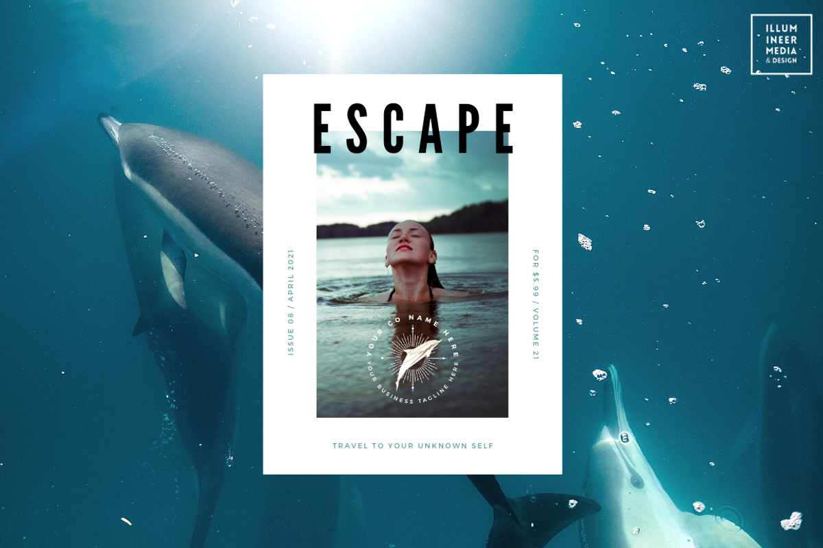 Dolphin Logo Vectors & Foil Overlays, a Branding & Logo Template by Illumineer Media & Design (Photo 9 of 9)