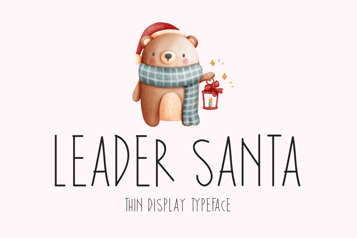 Leader Santa Typeface, a Script Font by Seemly Fonts (Photo 1 of 5)