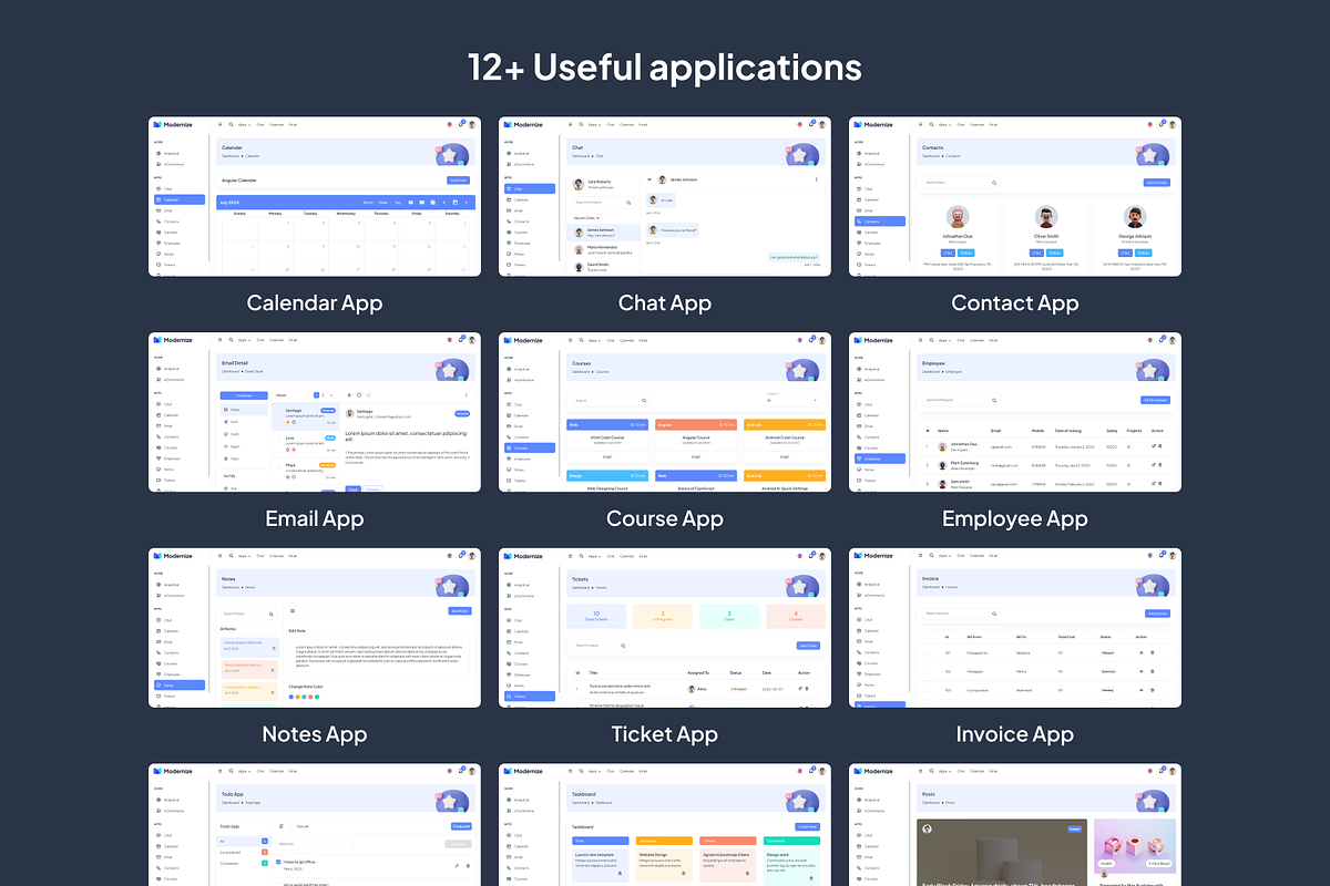 Modernize Angular Admin Dashboard, a Templates & Theme by AdminMart (Photo 6 of 15)