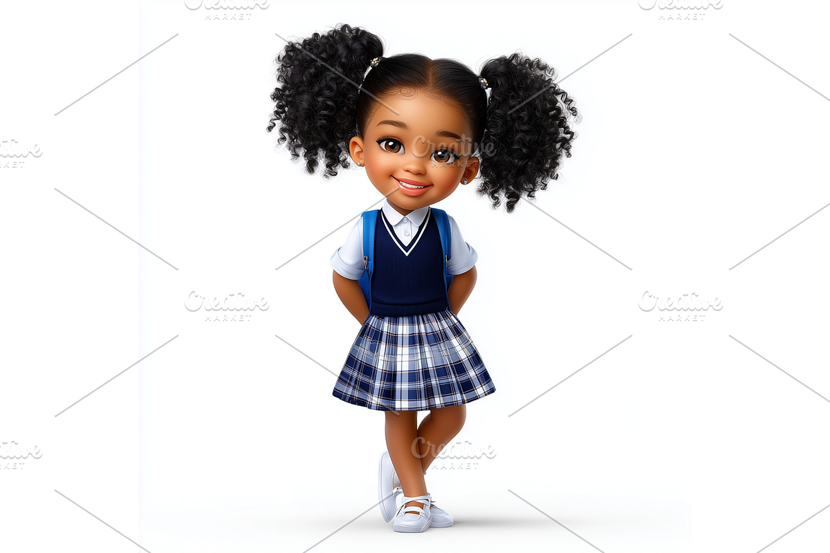 Black Kids Back to School clipart, an Education Illustration by Creative design (Photo 4 of 7)