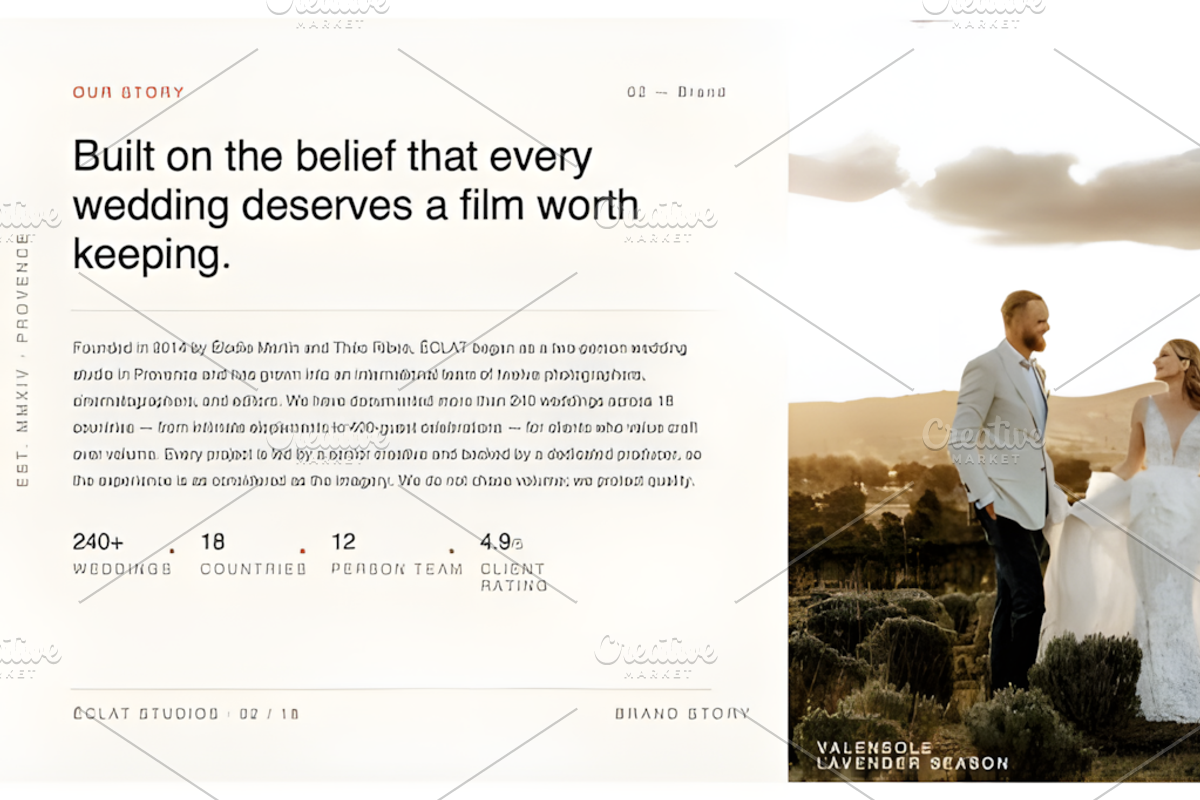 Wedding Photography PowerPoint, a Presentation Template by Coco Bloom (Photo 2 of 5)