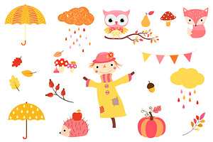 Cute Autumn Clipart - Thanksgiving