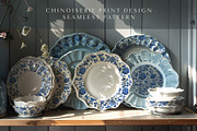 Chinoserie Floral Seamless Pattern, a Pattern Graphic by Olya Creative (Thumbnail 3 of 8)
