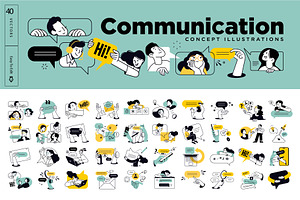 Communication illustrations, an Illustration by PureSolution