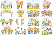 Happy cartoon families bundle, an Illustration by Bubert Art (Thumbnail 2 of 5)