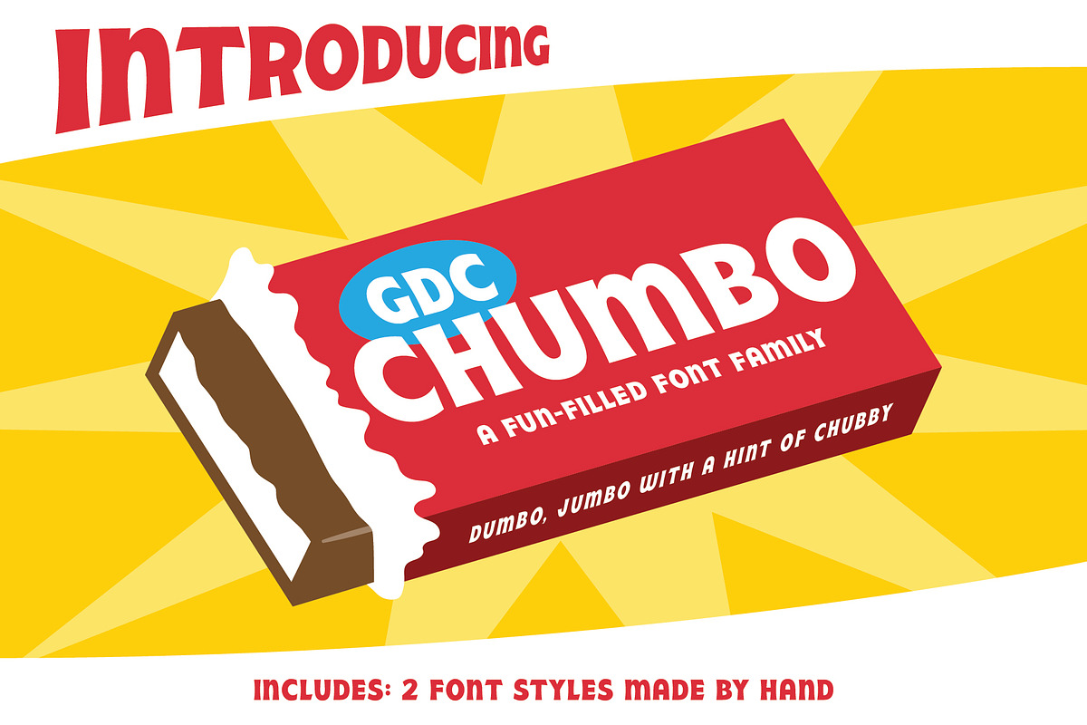 GDC CHUMBO | Retro Font, a Sans Serif Font by GriffinDesignCompany (Photo 1 of 9)