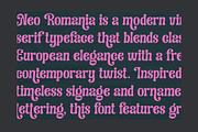 Neo Romania - Decoratif Serif Font, a Serif Font by Subectype Studio (Thumbnail 6 of 9)