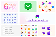 6 Styles User Interface Icon Pack, a Duotone Icon by hafizhhapis (Thumbnail 1 of 7)