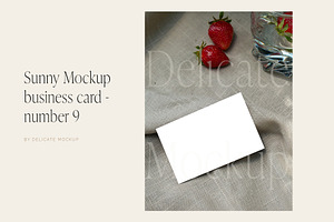 Sunny Mockup Business Card - 9, a Print Template by Delicate Mockup