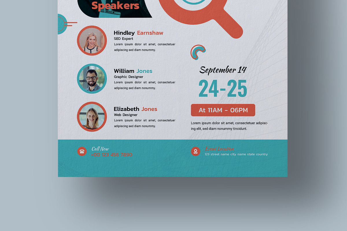 Business Conference Flyer Layout, a Flyer Template by MightyDesign (Photo 3 of 8)