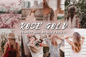 10 Rose Gold Lightroom Presets